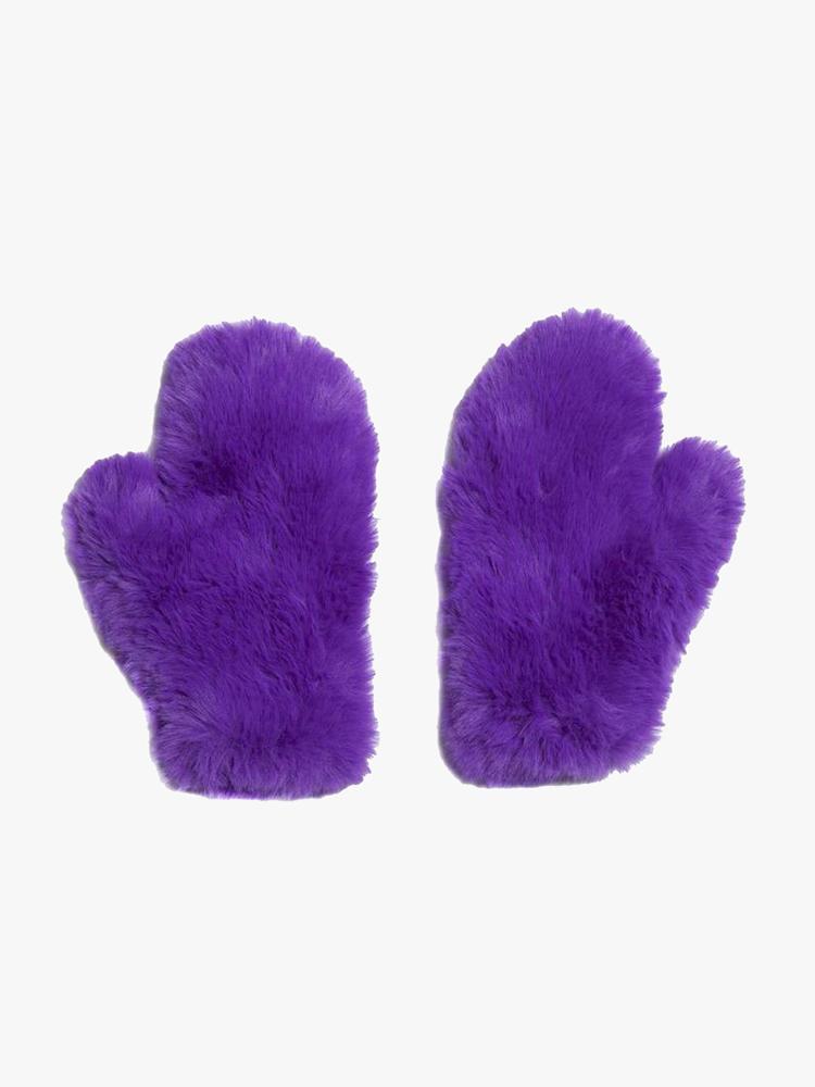 Glamour Puss Kitted Faux Fur Mitten - Saint Bernard
