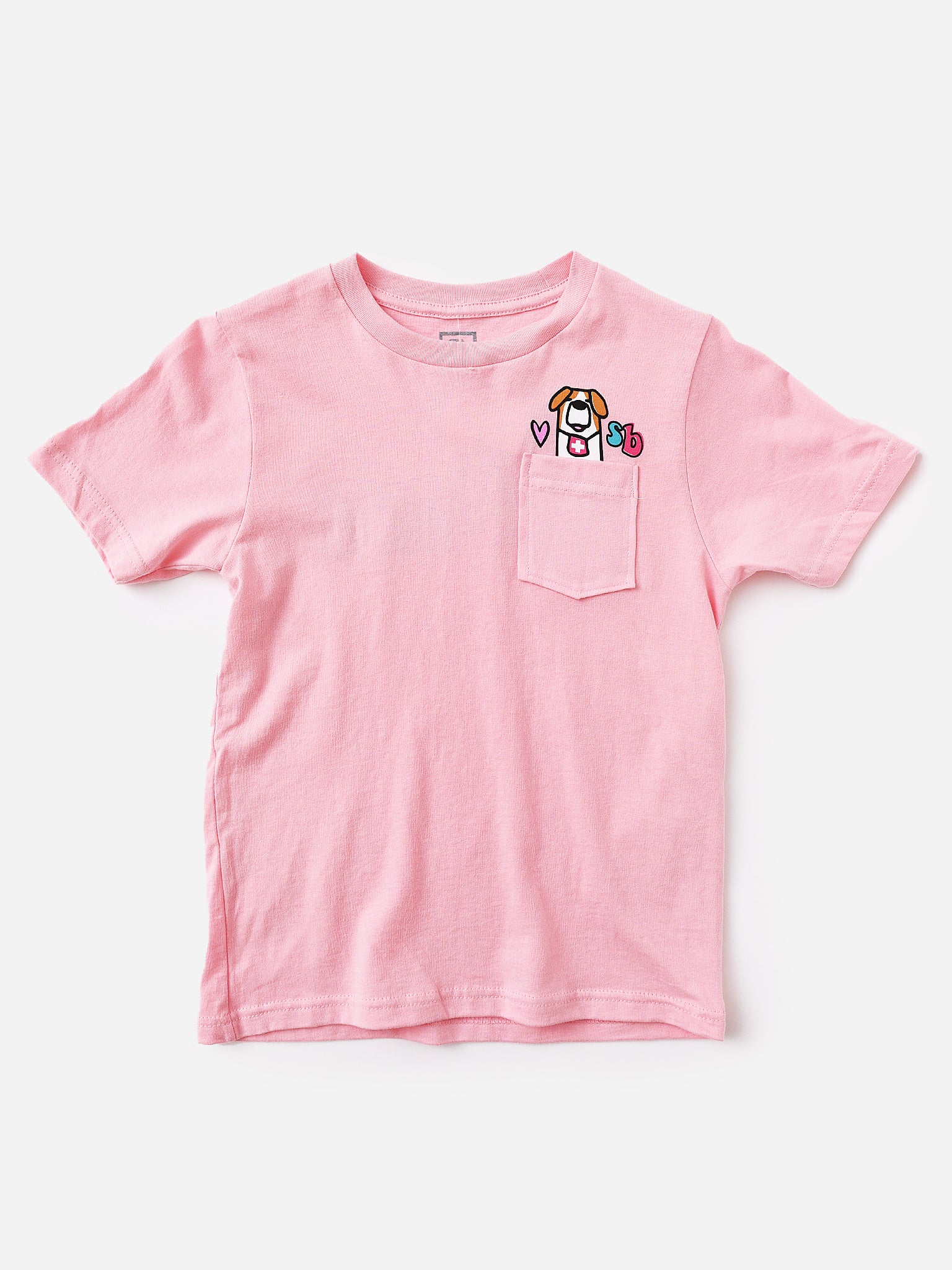 Saint Bernard Girls' Pocket Tee - Saint Bernard