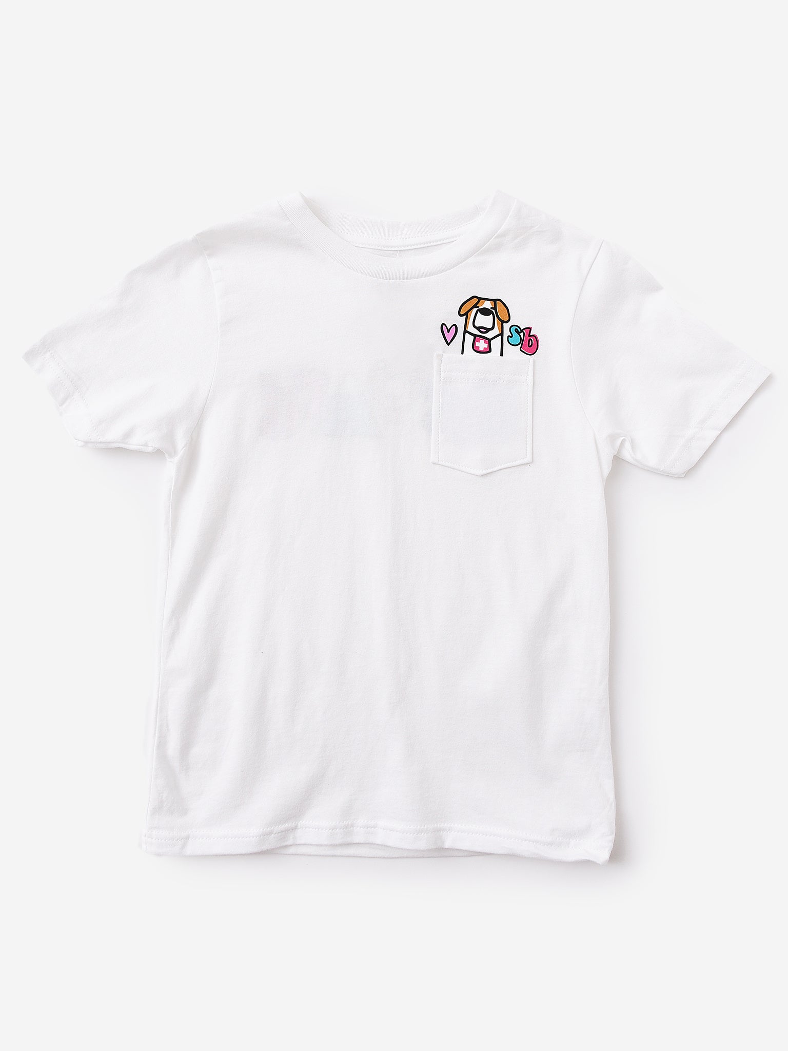 Saint Bernard Girls' Pocket Tee - Saint Bernard