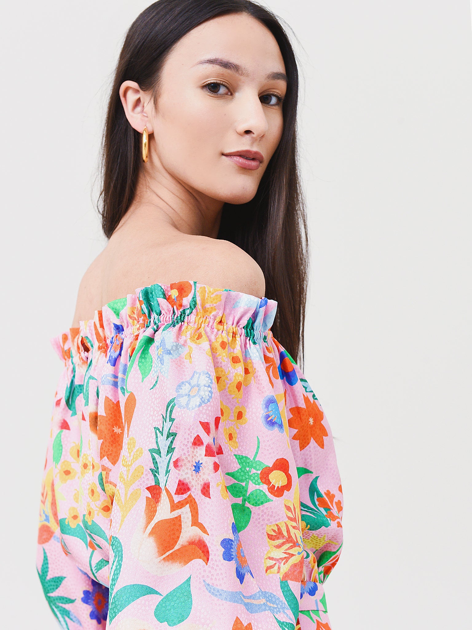 saloni grace off the shoulder dress Grace Off-the-shoulder Silk Dress