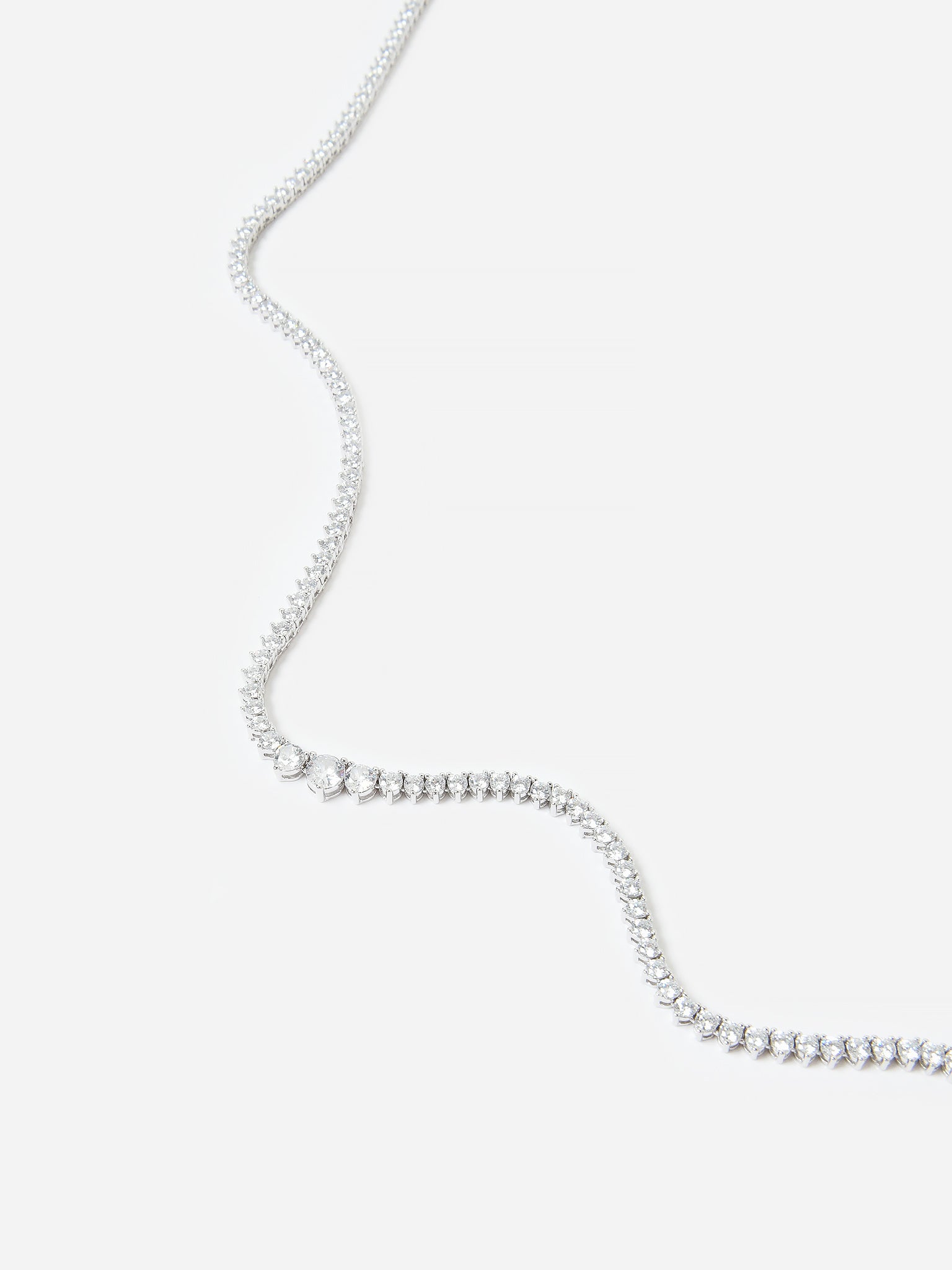 Shashi Women's Graduated Diamond Tennis Necklace - Saint Bernard