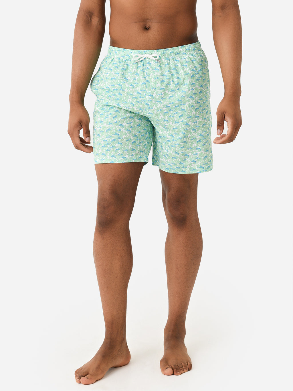 Bermies Men's Green Marlin Swim Trunk - Saint Bernard
