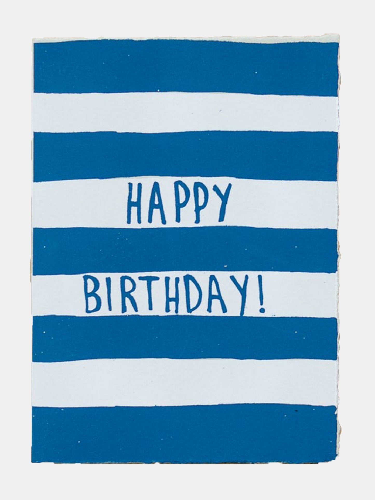 Alphabet Studios Navy Striped Happy Birthday Card