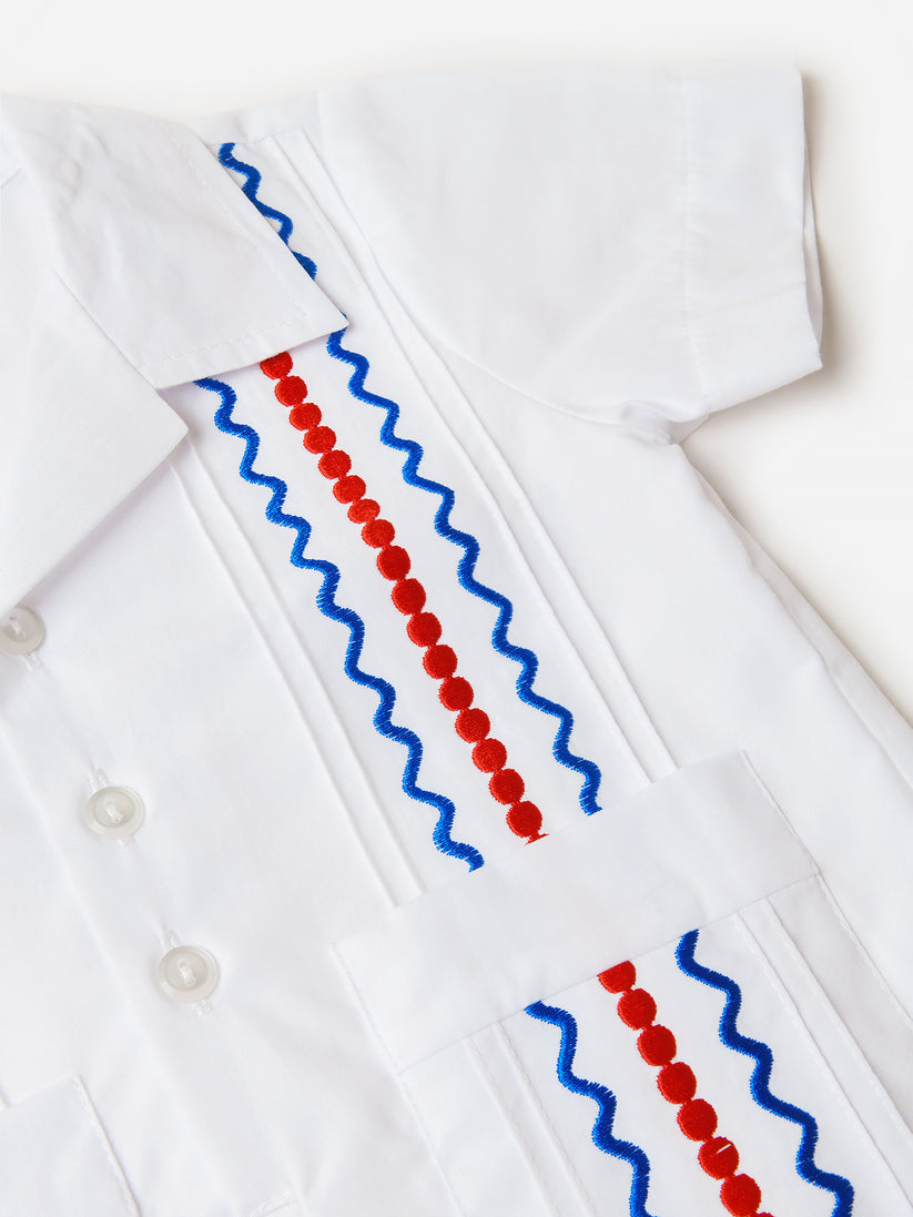 Six Honeybees Baby Boys' Guayabera Romper