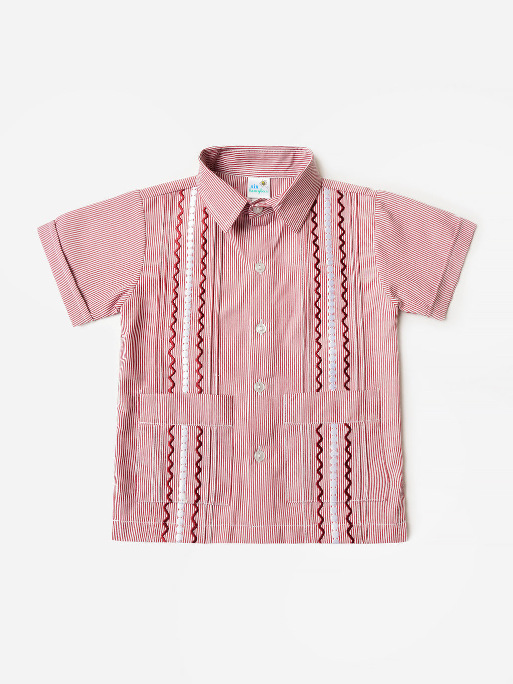 Six Honeybees Boys' Guayabera Shirt - Saint Bernard