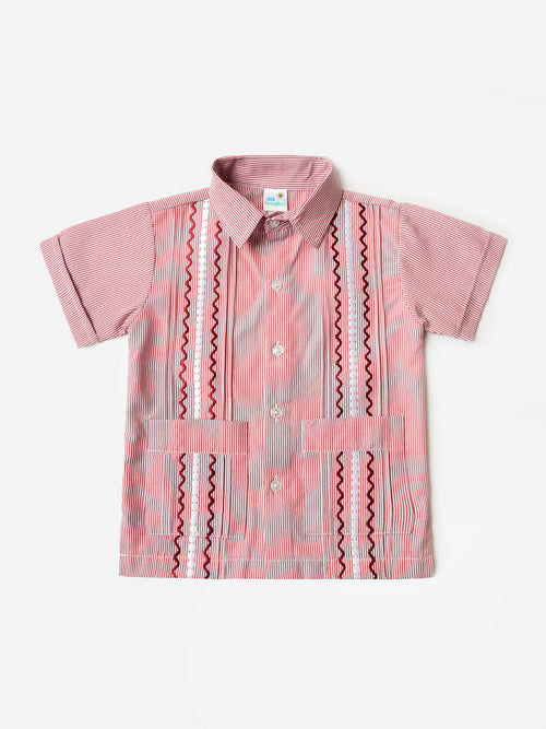 Six Honeybees Boys' Guayabera Shirt