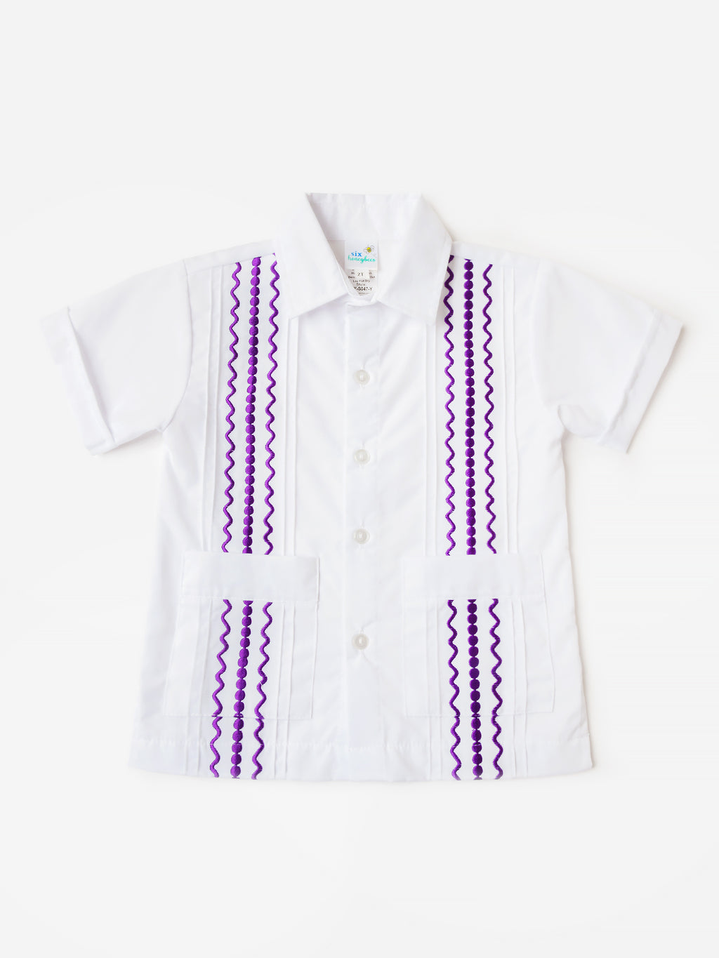 Six Honeybees Boys' Guayabera Shirt - Saint Bernard