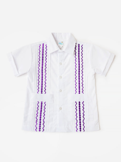 Six Honeybees Boys' Guayabera Shirt
