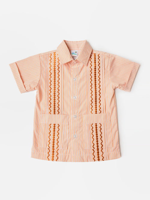 Six Honeybees Boys' Guayabera Shirt