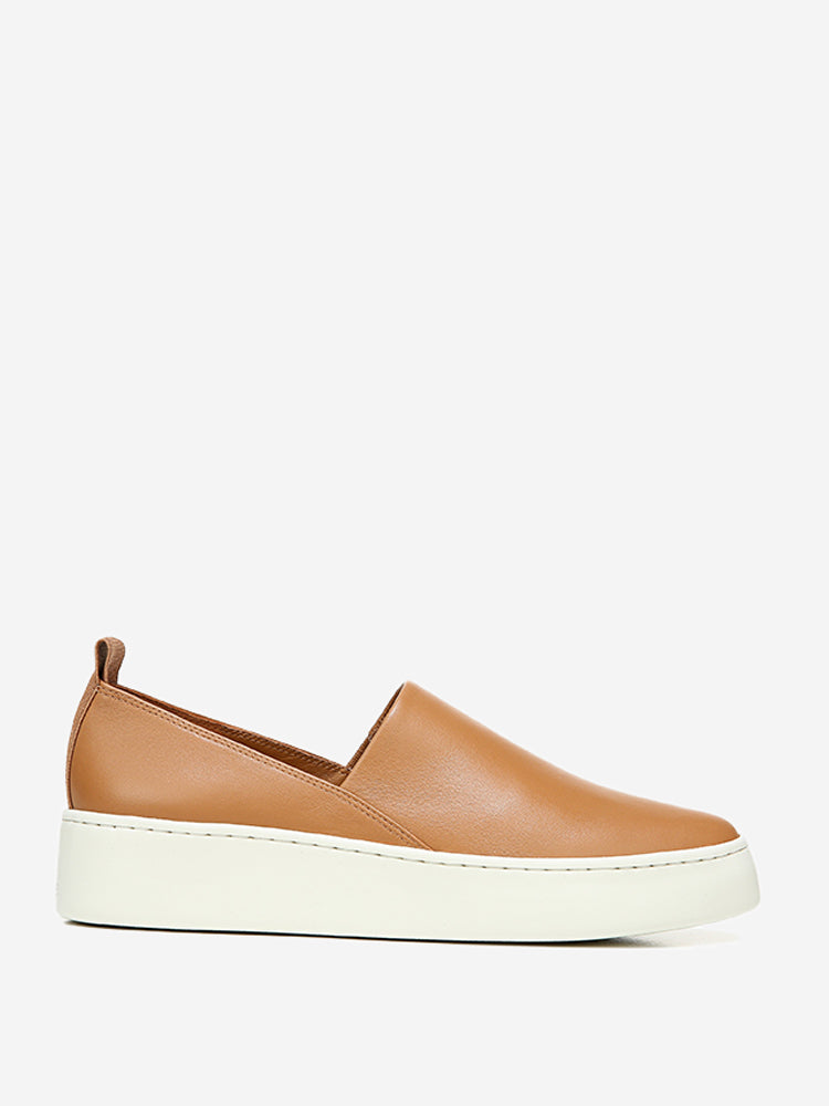 Vince Women’s Leather Saxon-2 Slip On Sneaker - Saint Bernard