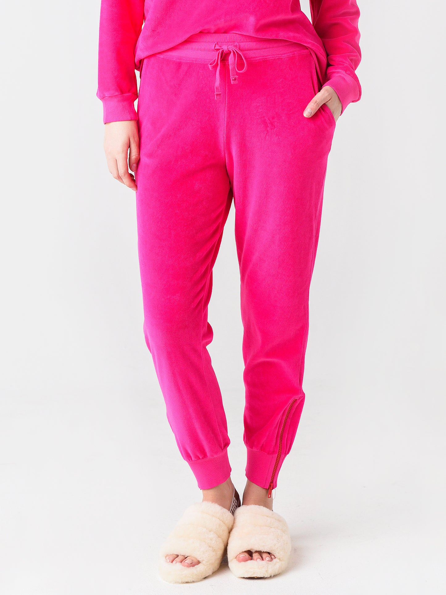 Sundry Women's Zip Ankle Jogger - Saint Bernard