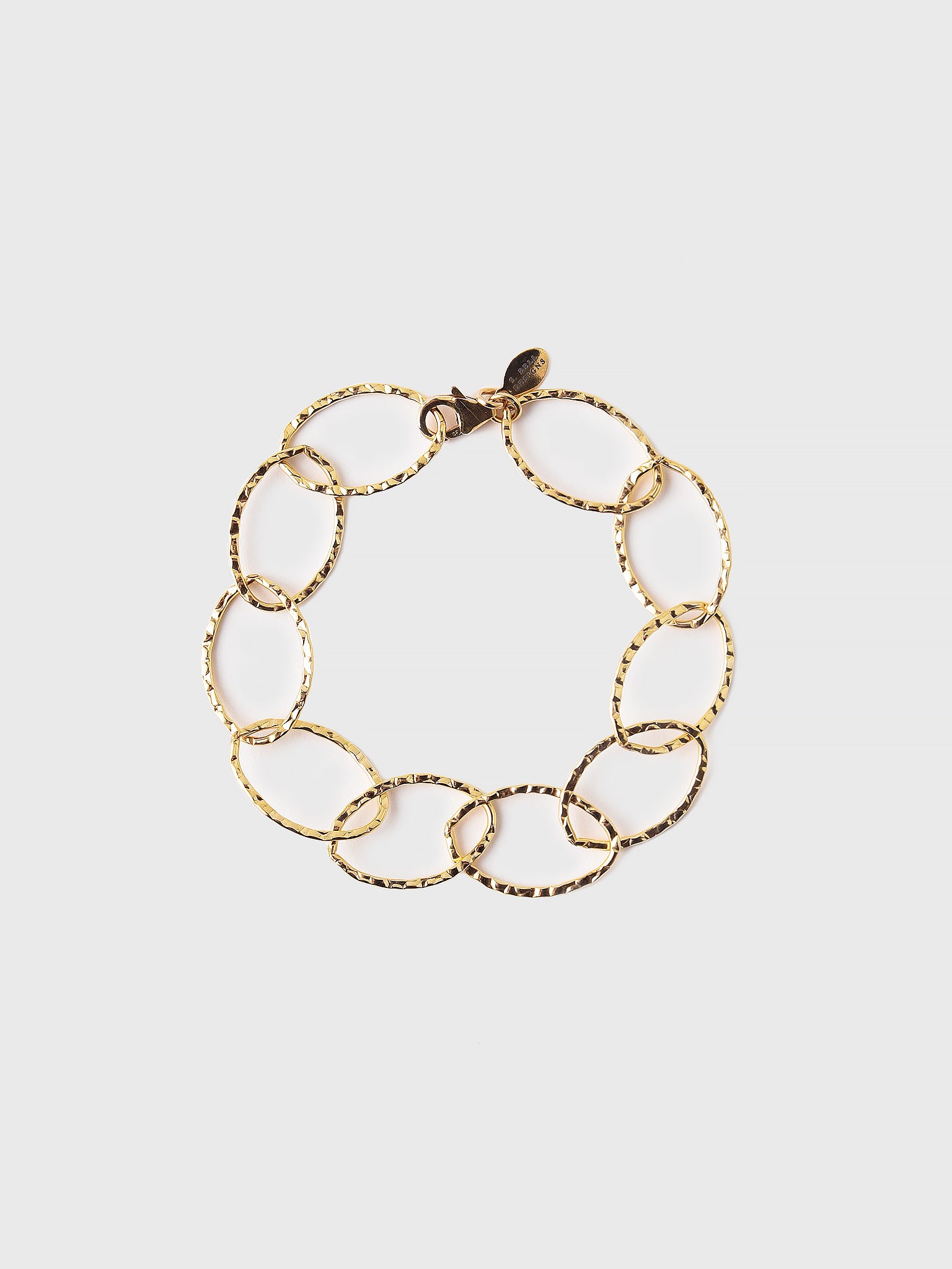 S. Bell Hammered Link Bracelet - Saint Bernard