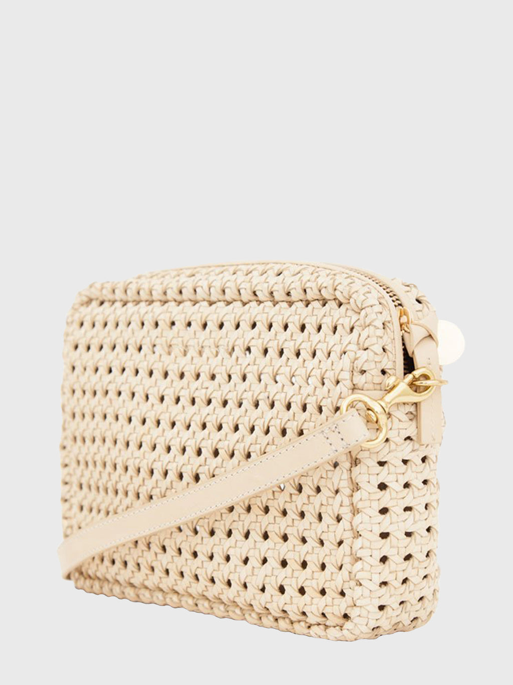 Clare V. Cream Rattan Mini Sac Bag - Saint Bernard