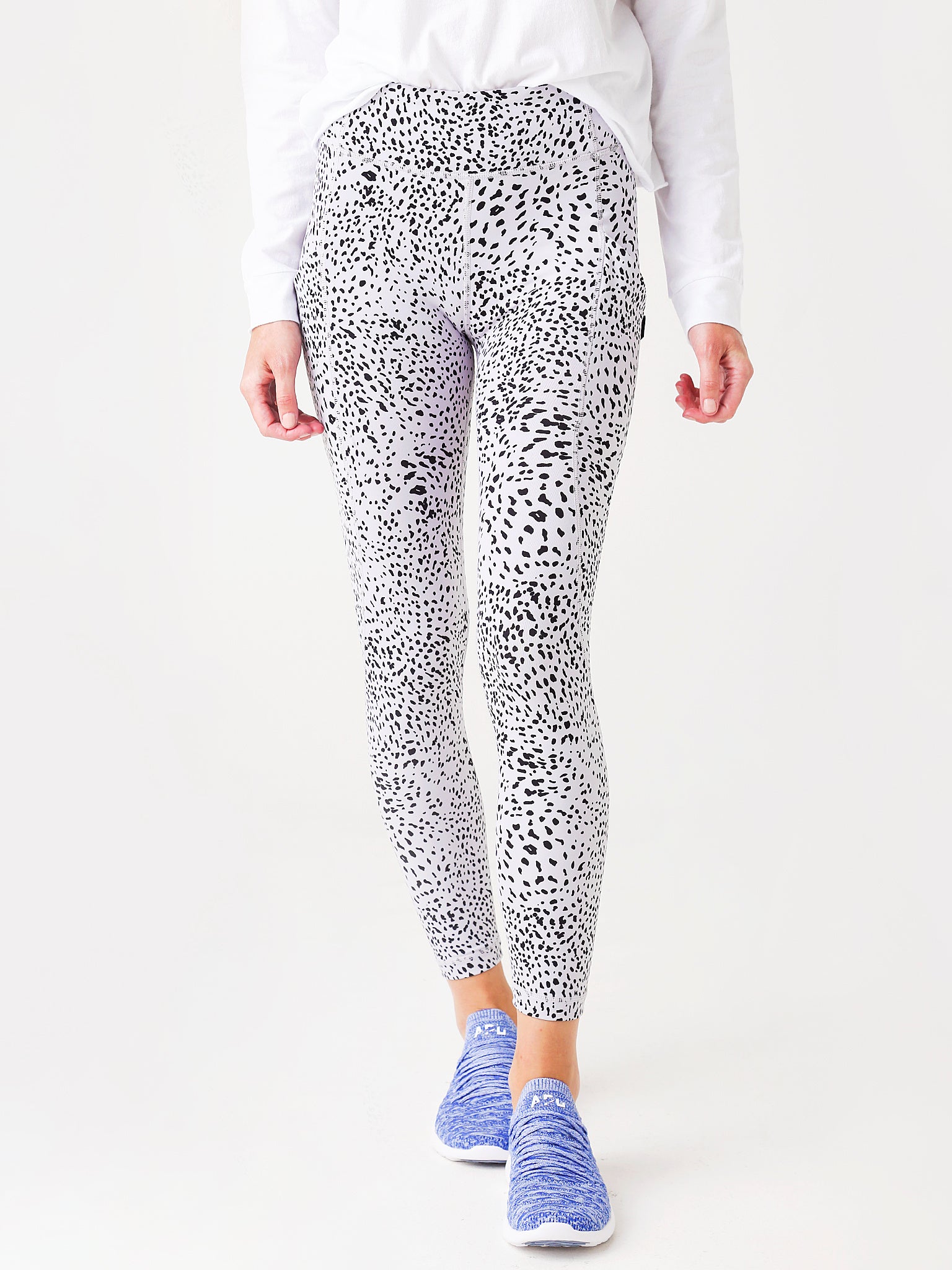 Monrow Women's Mini Cheetah High-Rise Legging - Saint Bernard