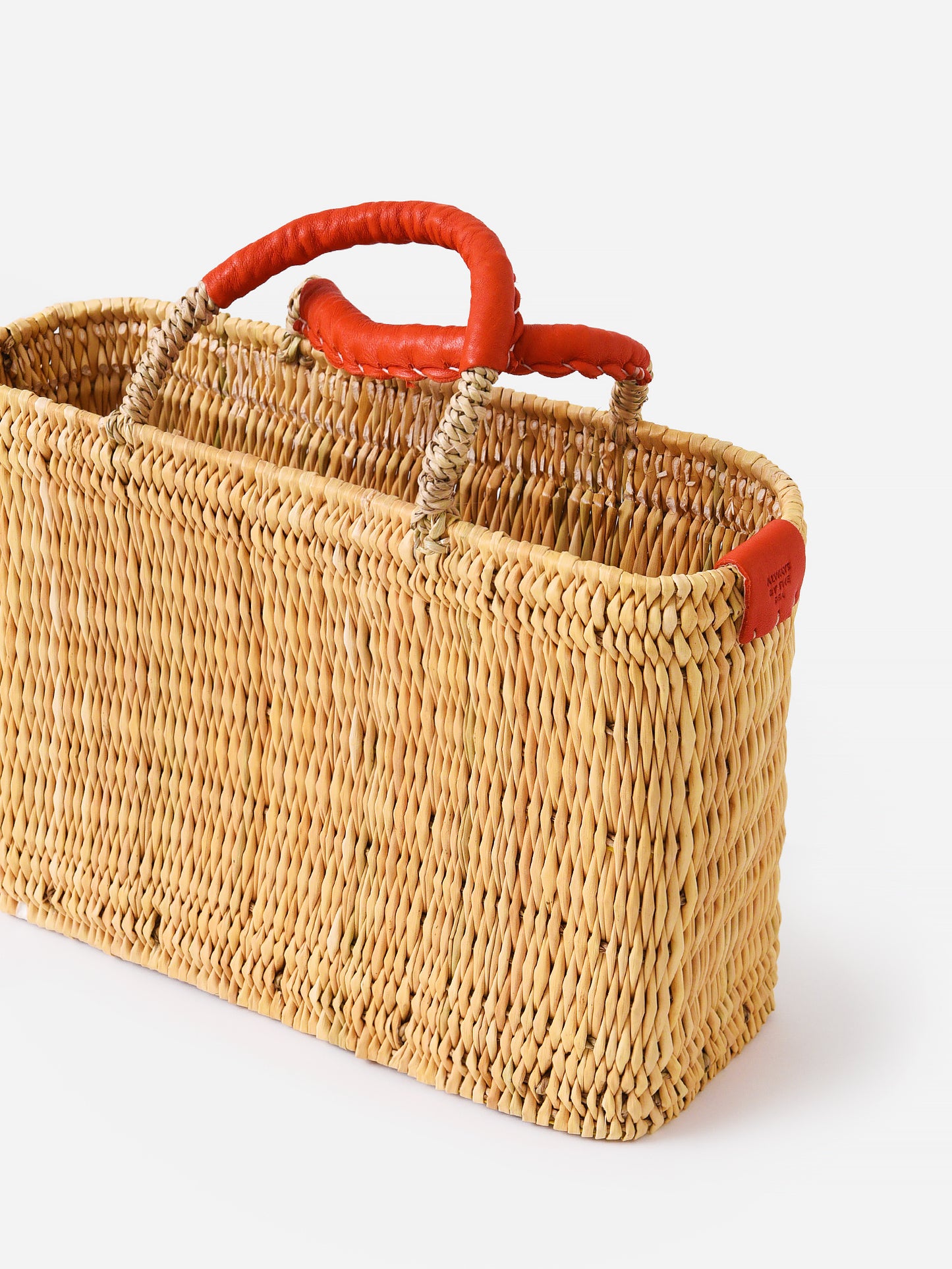 Mer Sea Women's Small Medina Market Basket With Natural Leather Handle - Saint Bernard