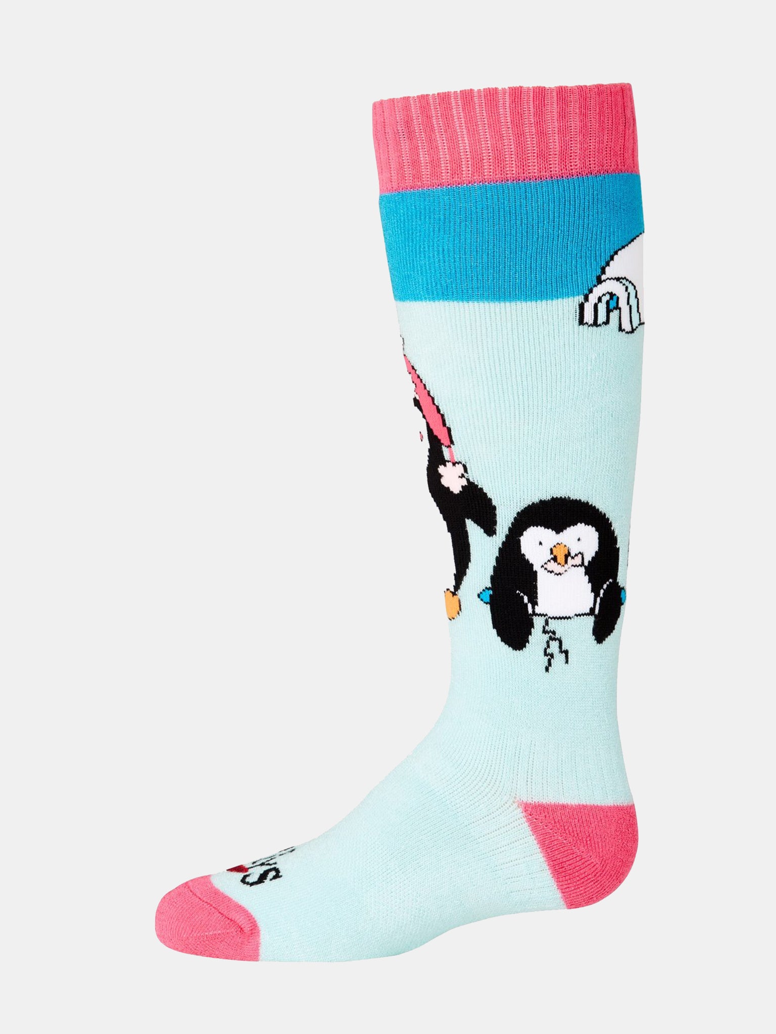 Hot Chillys Youth Penguins Mid Volume Sock - Saint Bernard