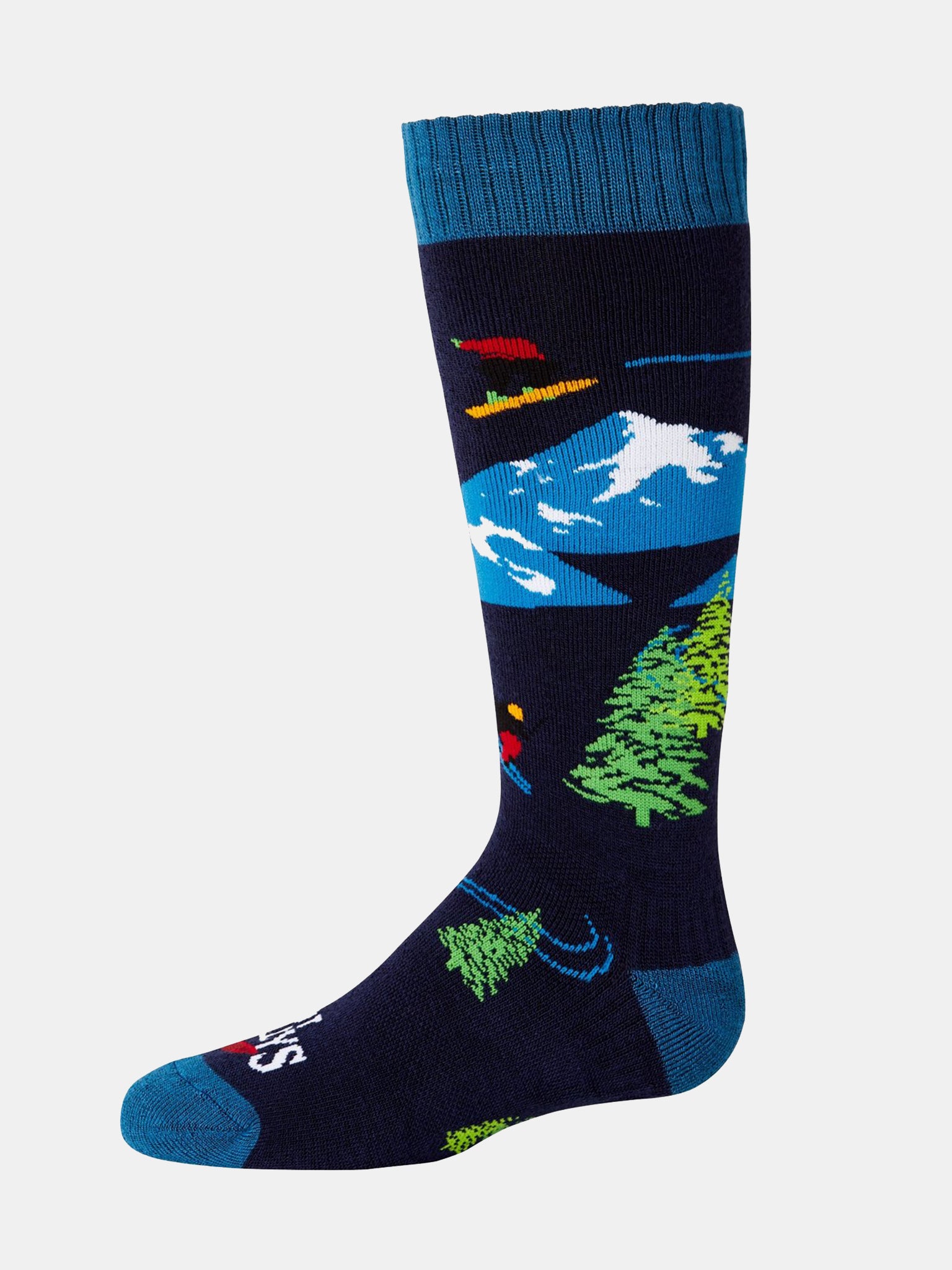 Hot Chillys Youth Freestyle Mid Volume Sock - Saint Bernard
