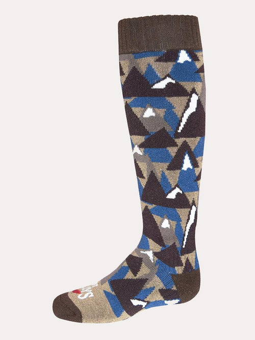 Hot Chillys Youth Mountains Mid Volume Sock - Saint Bernard