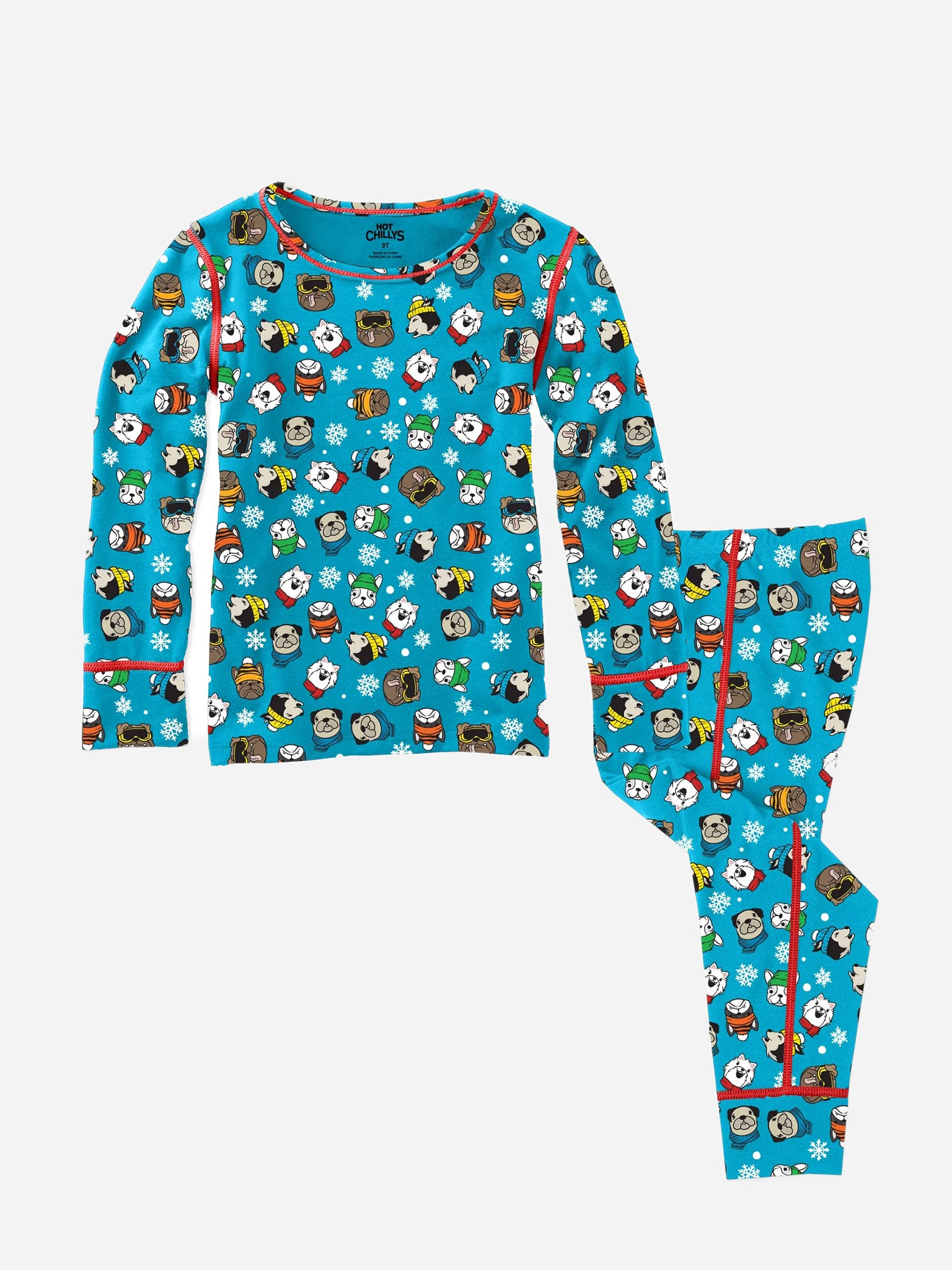 Hot Chillys Toddler Originals Print Base Layer Set - Saint Bernard
