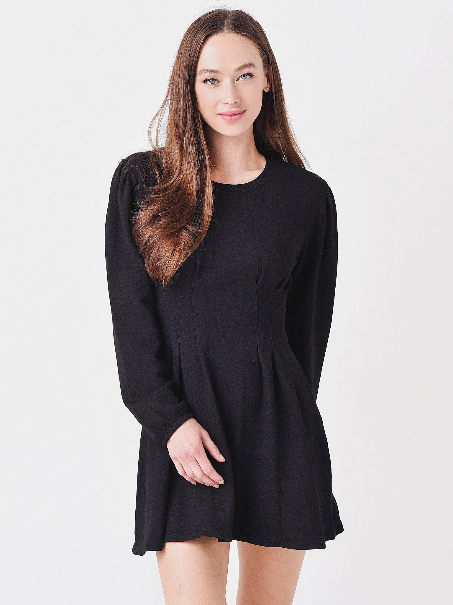 Monrow Women's Supersoft Fleece Sweatshirt Dress - Saint Bernard