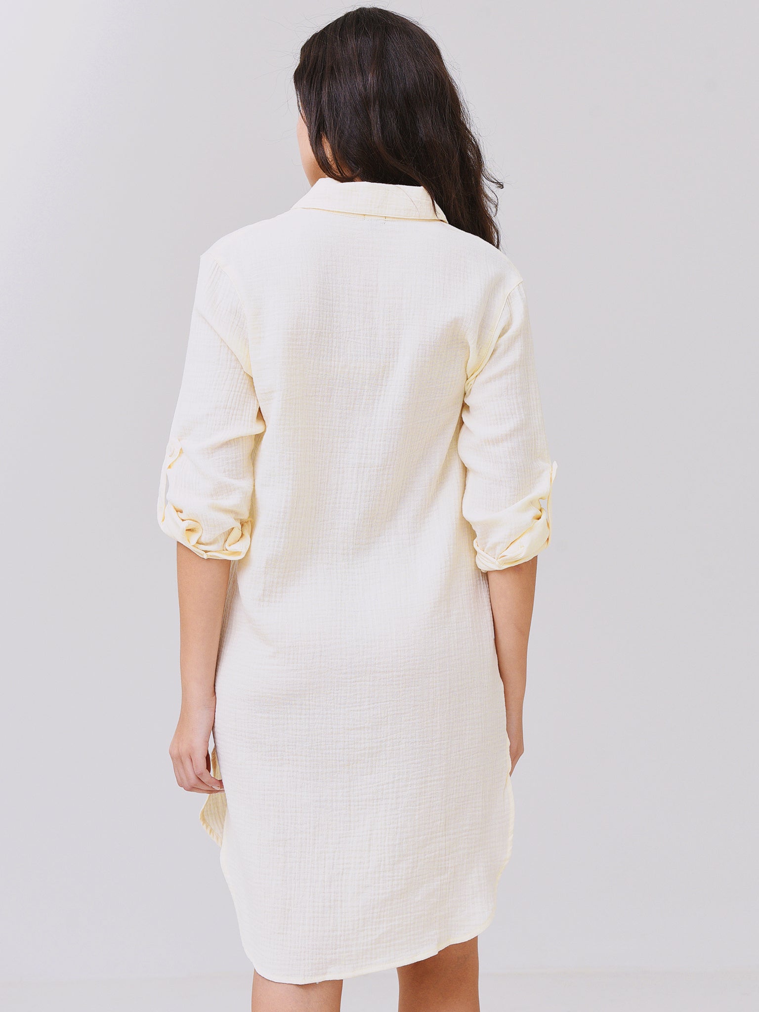 Monrow Women's Gauze Shirt Dress Monrow Women's Gauze Shirt Dress