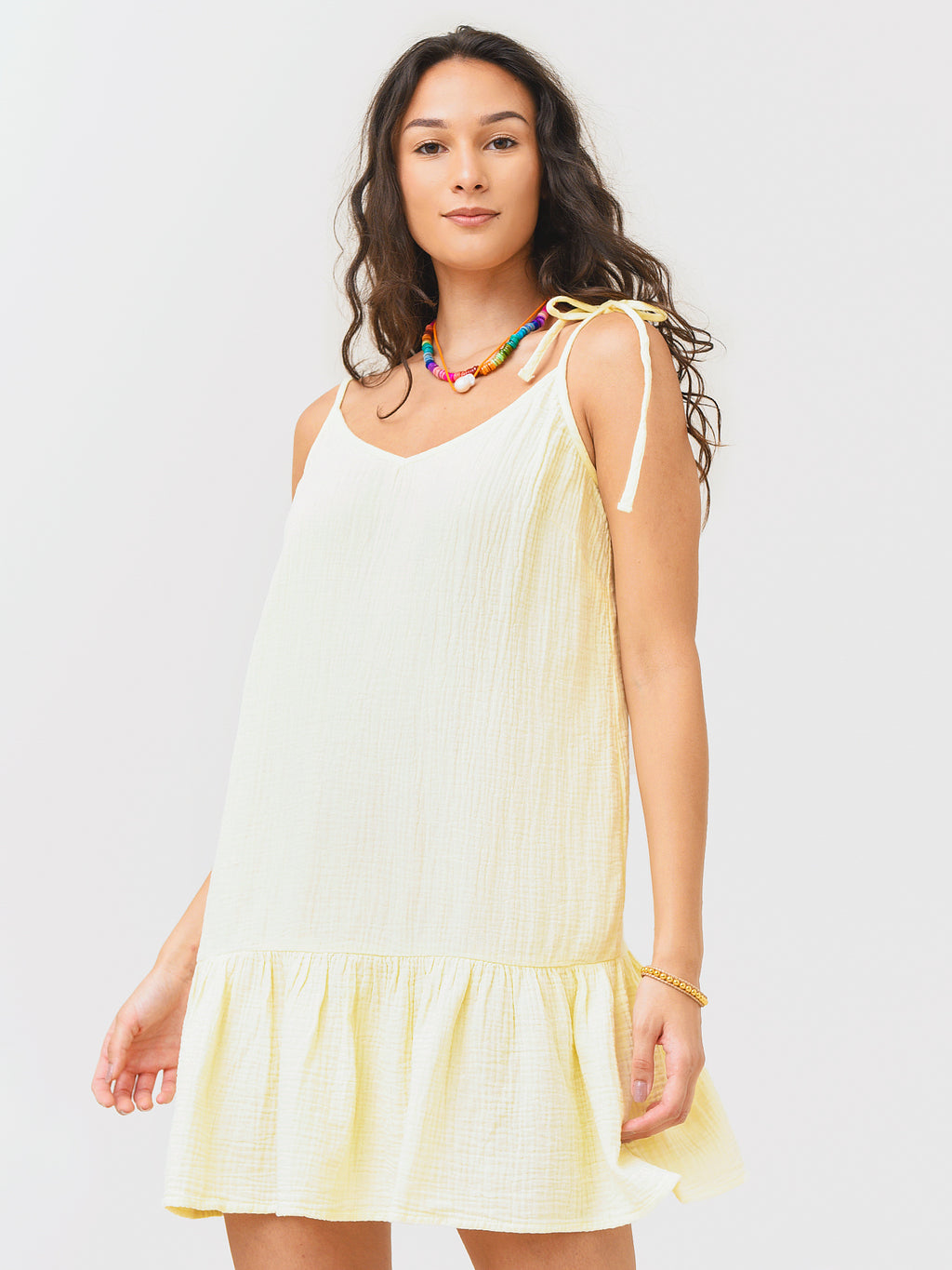 Monrow Women's Gauze Easy Dress - Saint Bernard