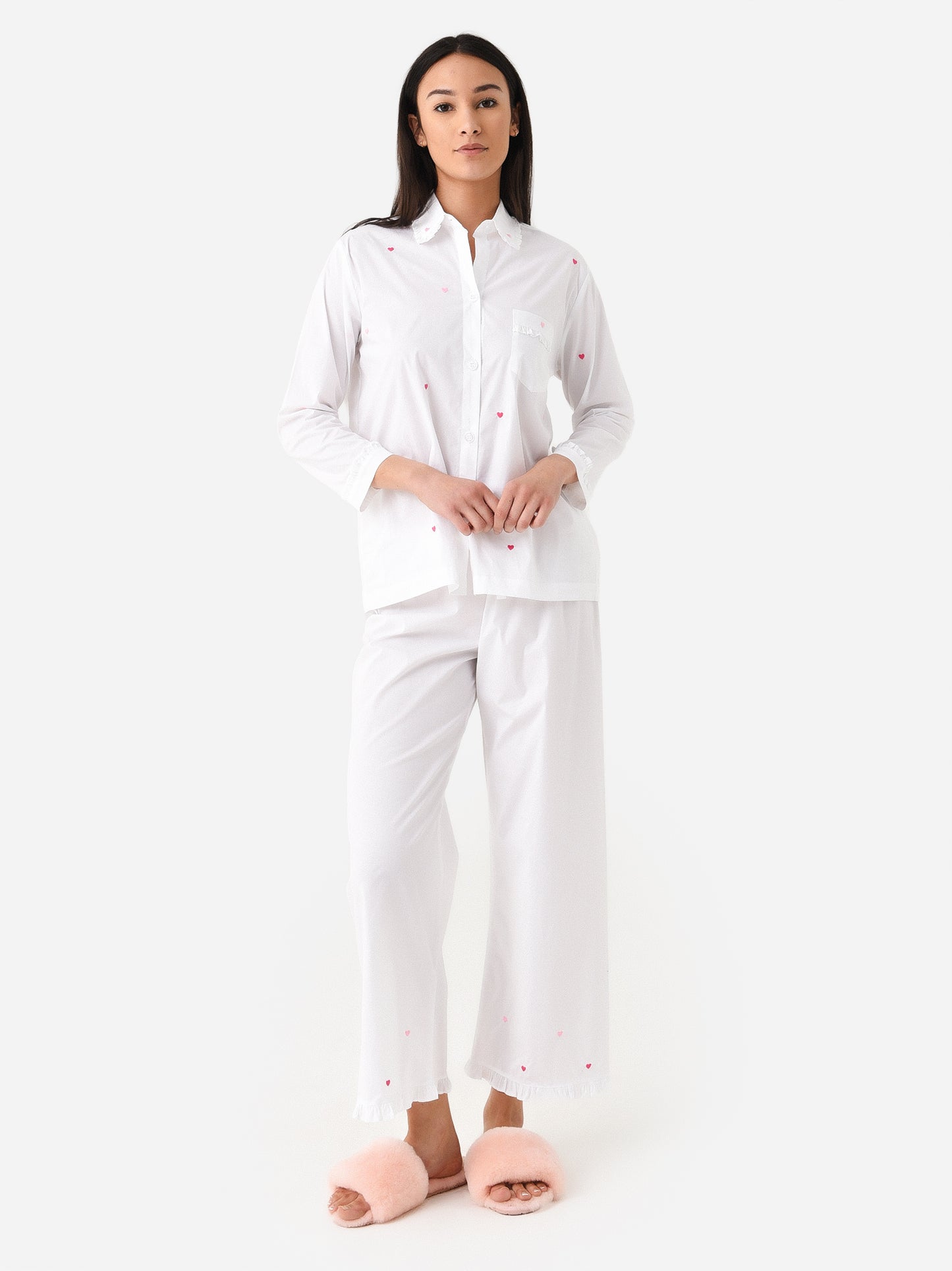Lenora Women's Josie Heart Cotton Pajama Set
