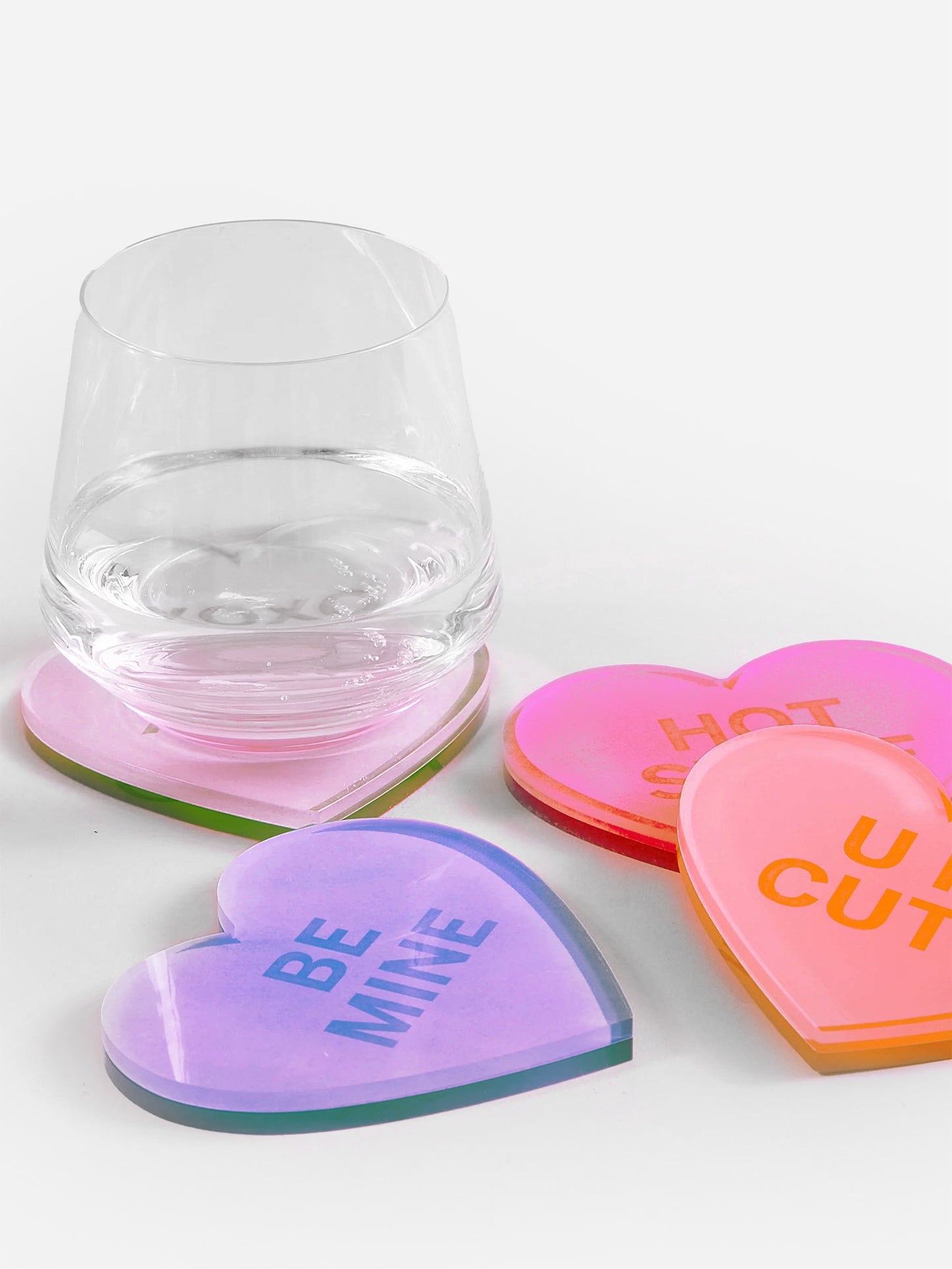 Tart By Taylor Conversation Hearts Set of 4 Coasters - Saint Bernard