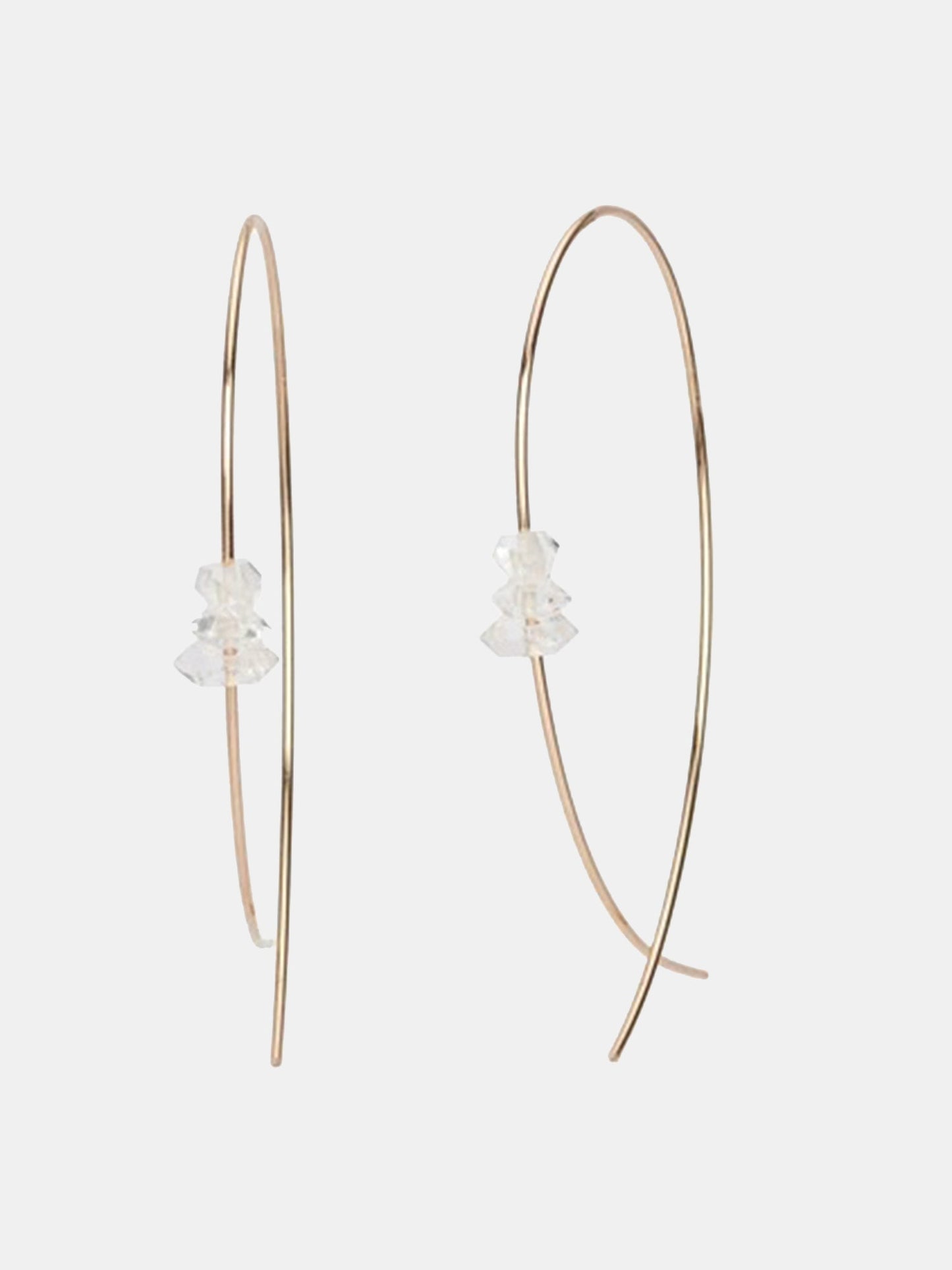S. Bell Upside-Down Herkimer Hoop Earrings - Saint Bernard