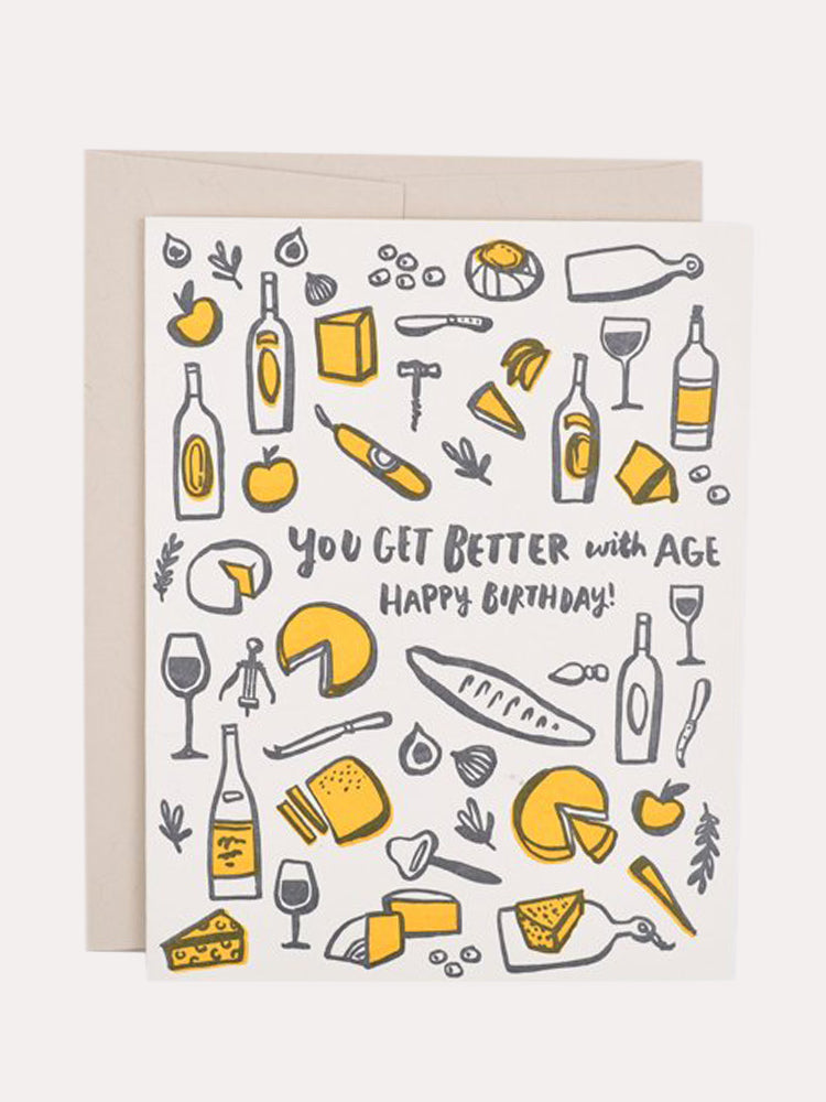 Egg Press Better With Age Birthday Greeting Card