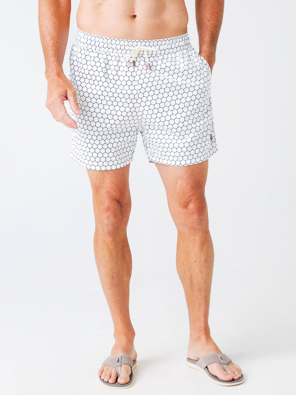 Retromarine Men's Honeycomb Swim Trunk - Saint Bernard