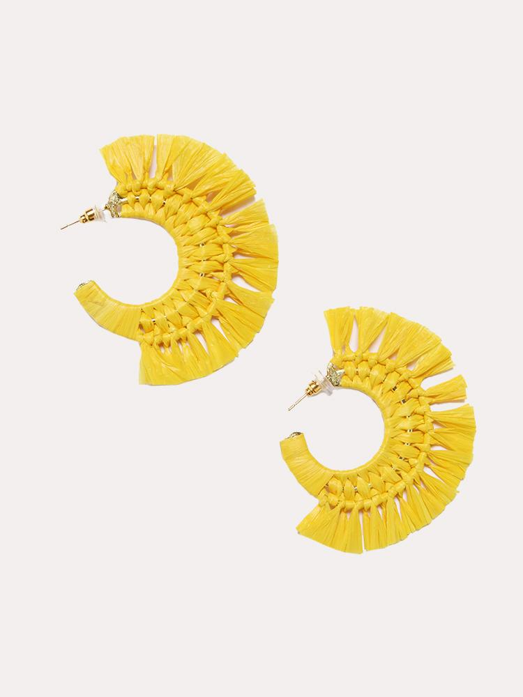 Panacea Raffia Hoop Earring - Saint Bernard