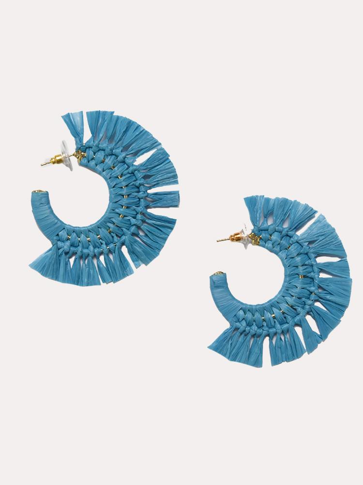 Panacea Raffia Hoop Earring - Saint Bernard
