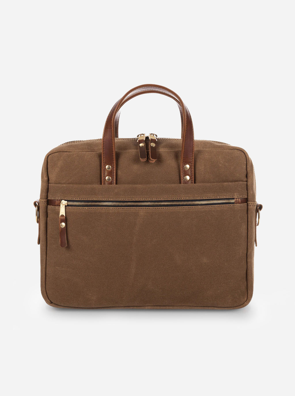 Hudson Sutler Waxed Canvas And Leather Laptop Bag - Saint Bernard