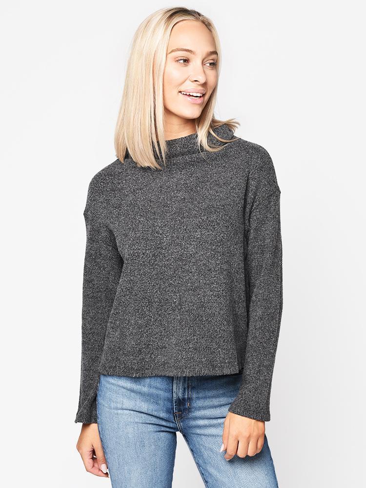 Monrow Women’s Cowl Neck Long Sleeve Top - Saint Bernard