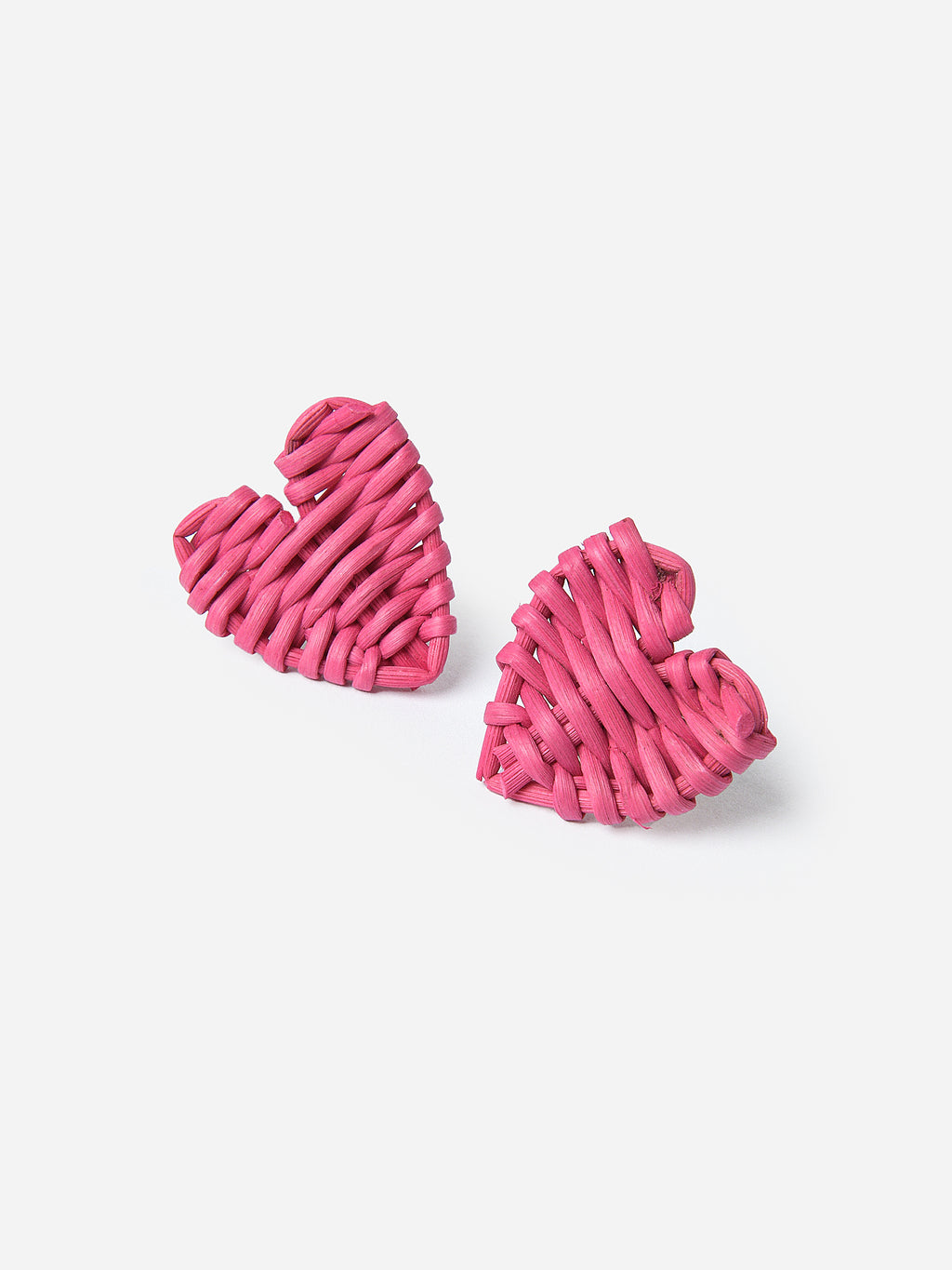 Neely Phelan Women's Rattan Heart Stud Earrings - Saint Bernard
