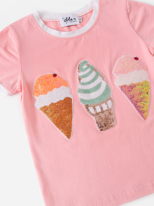 Lola And The Boys Girls' Ice Cream T Shirt