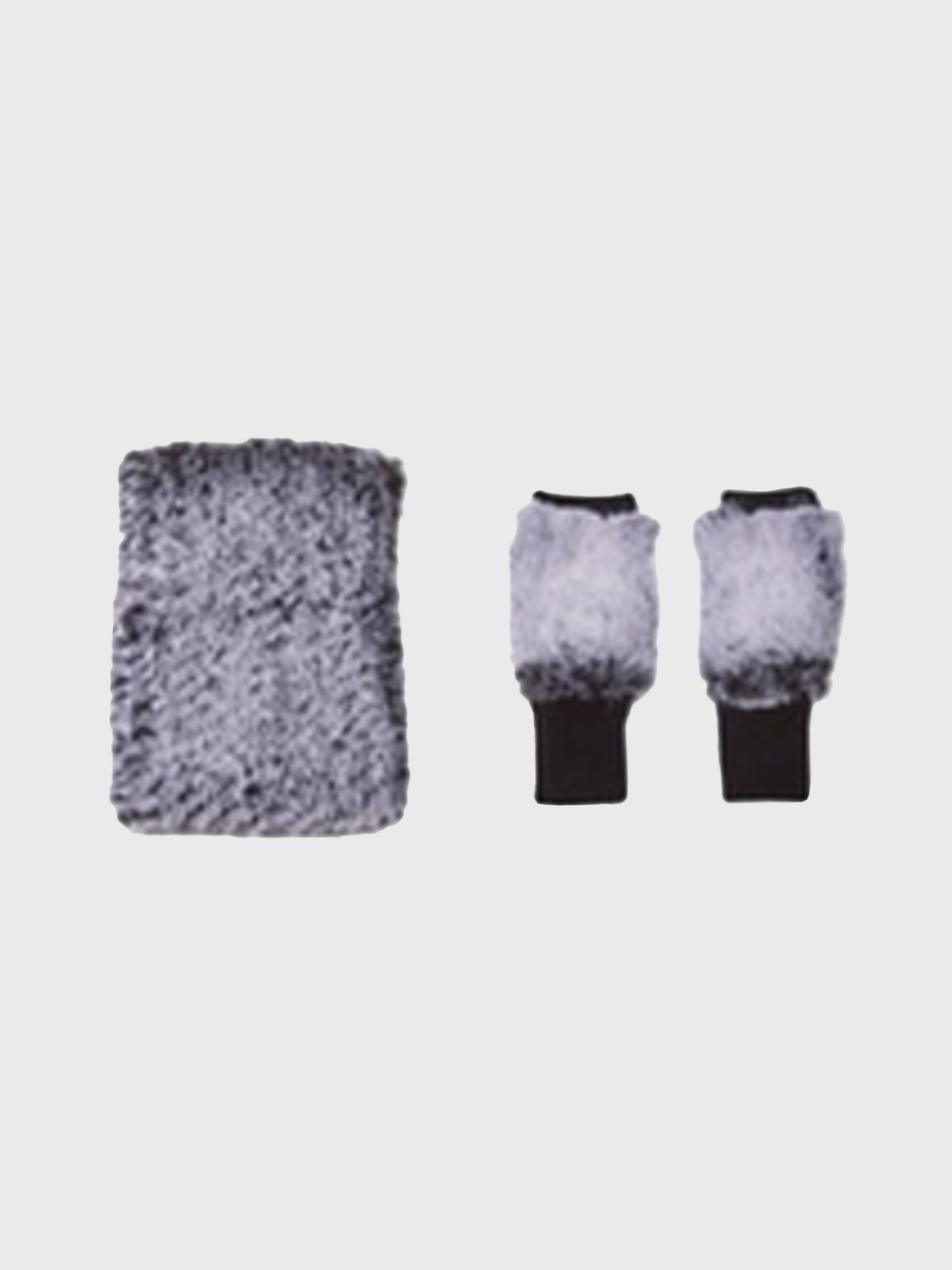 Jocelyn Women's Snowtop Knitted Faux-Fur Stretch Cowl & Mittens Set
