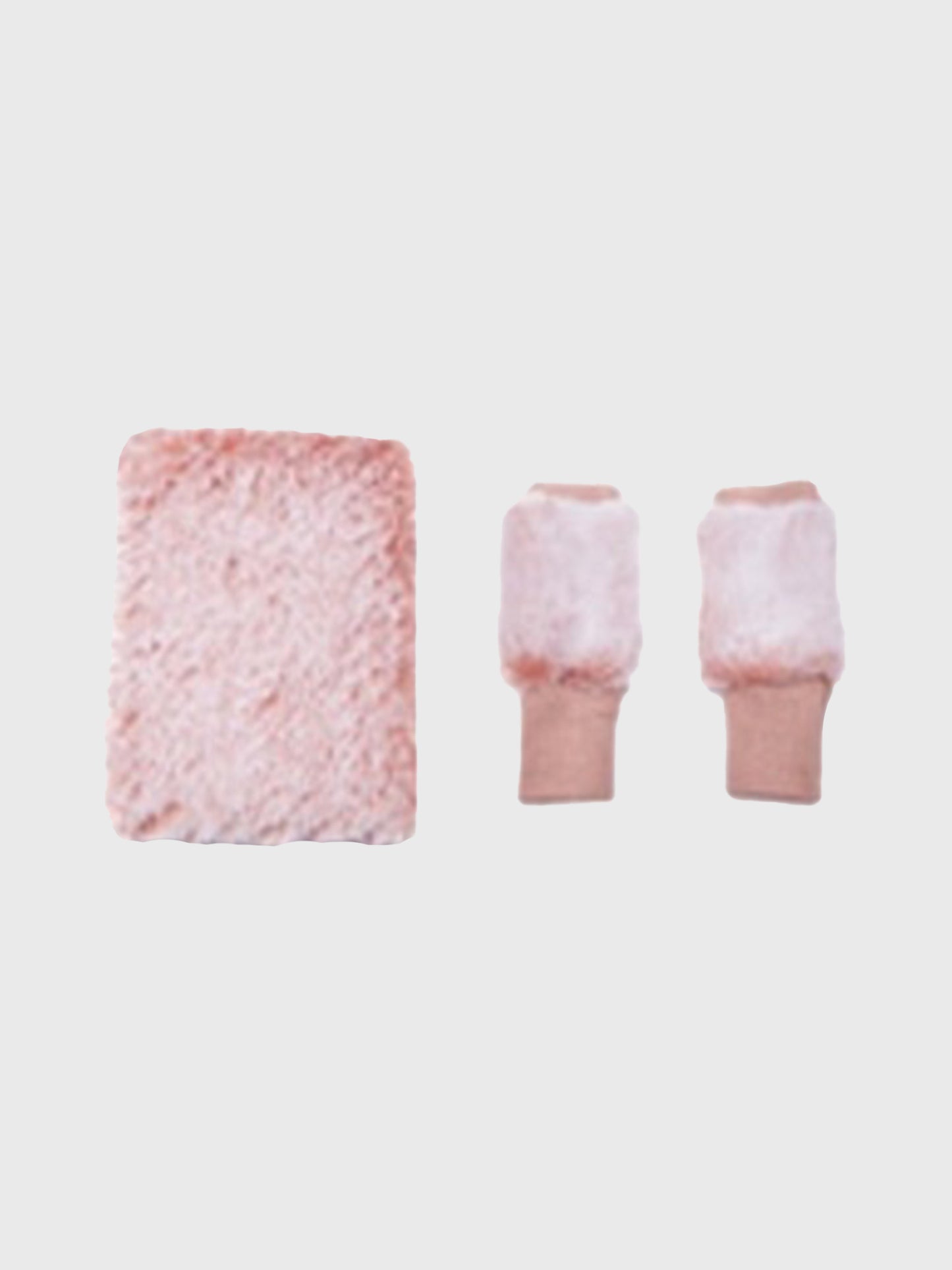 Jocelyn Women's Snowtop Knitted Faux-Fur Stretch Cowl & Mittens Set - Saint Bernard