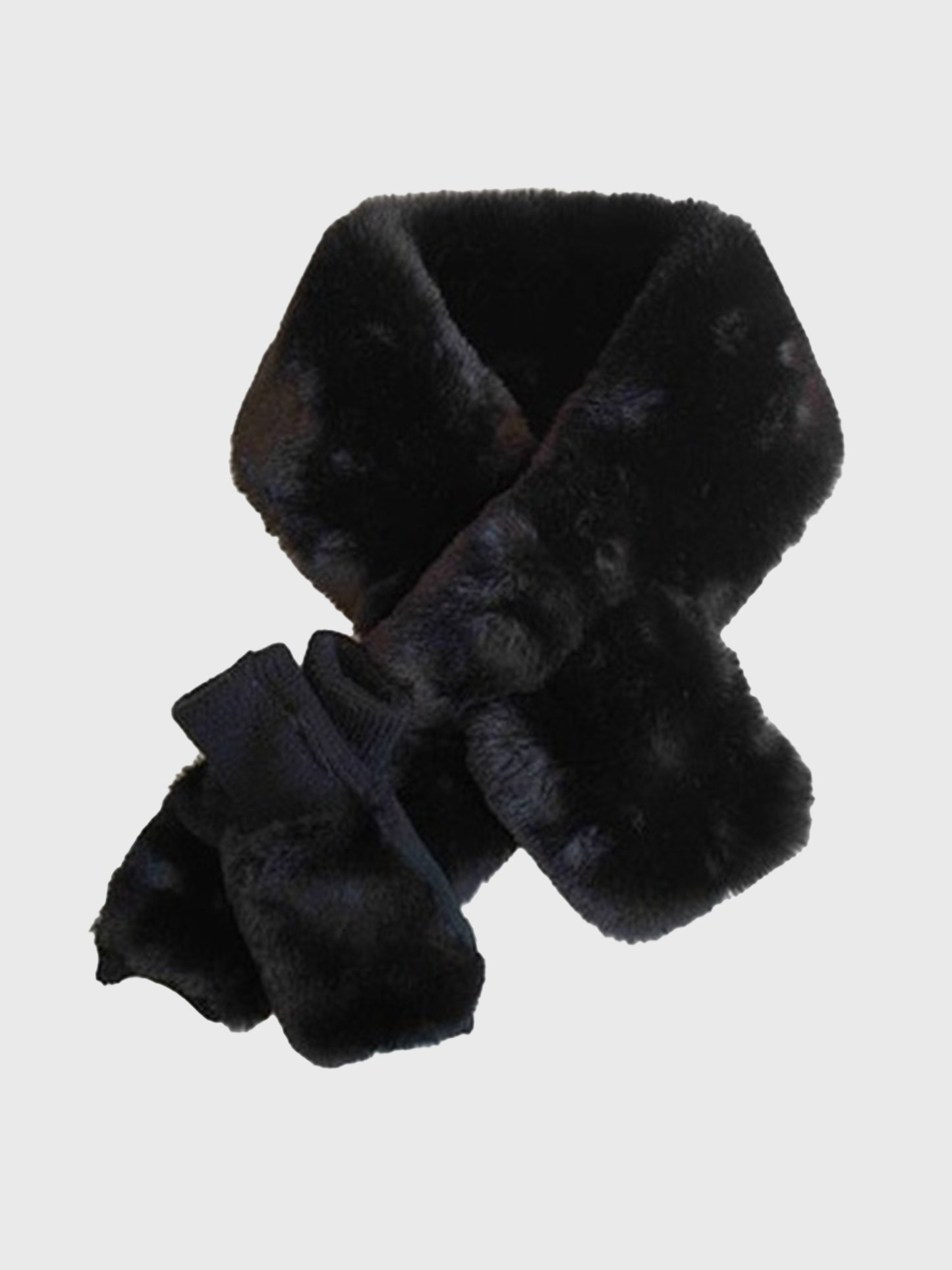 Jocelyn Women's Faux Fur Pull-Thru Scarf & Mittens Set