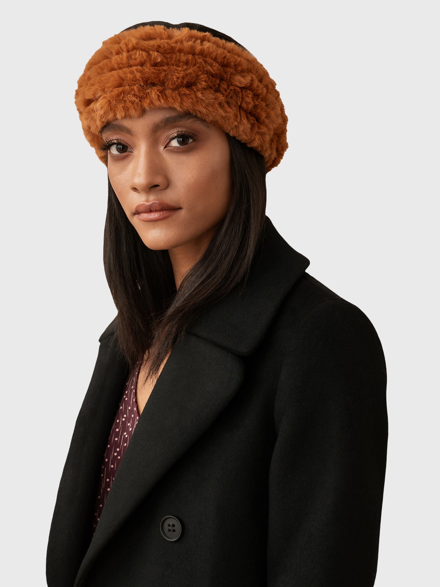 Soia & Kyo Women's Jaleh Faux Fur Elastic Headband - Saint Bernard