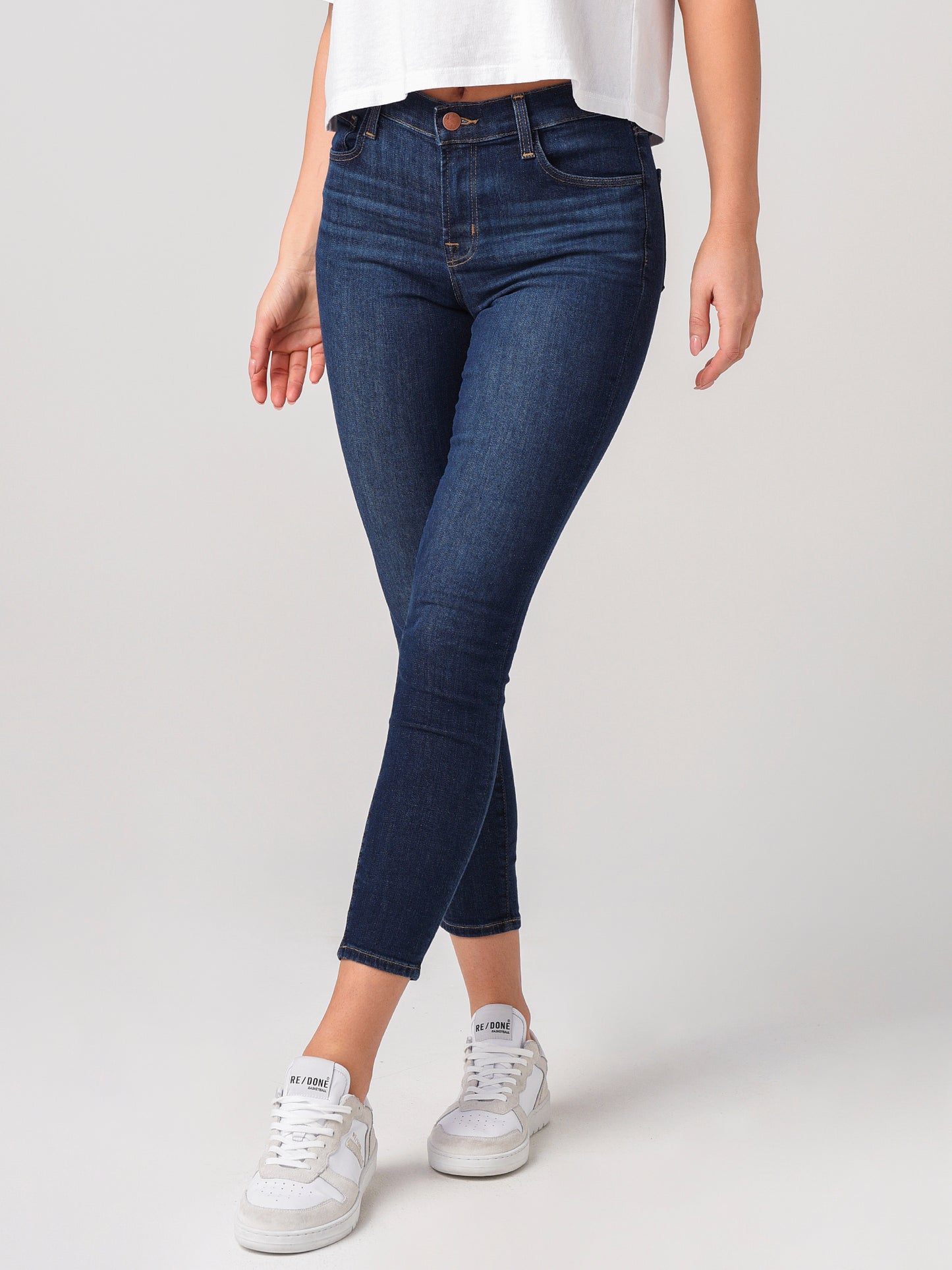 J Brand Women's 835 Mid Rise Crop Skinny Jean - Saint Bernard