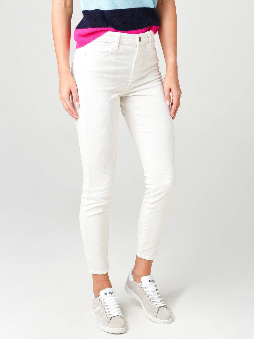 J Brand Women's Alana High Rise Crop Skinny Corduroy Jean - Saint Bernard