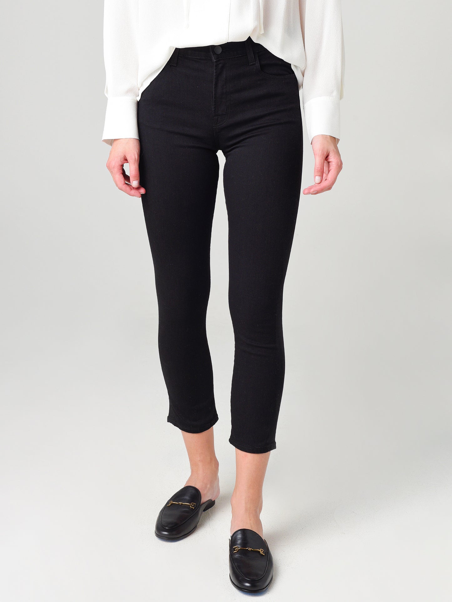J Brand Women's Ruby High-Rise Crop Cigarette Jean - Saint Bernard
