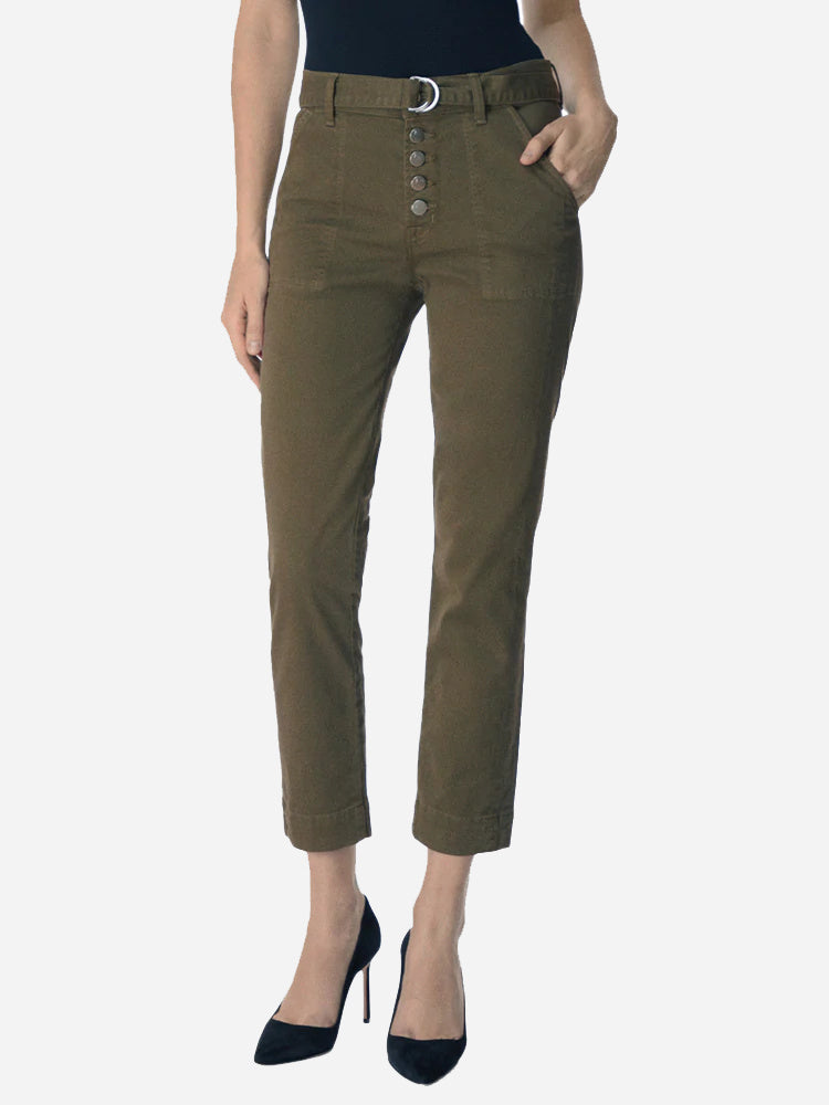 J Brand Kyrah High-Rise Cropped Cigarette Trouser - Saint Bernard
