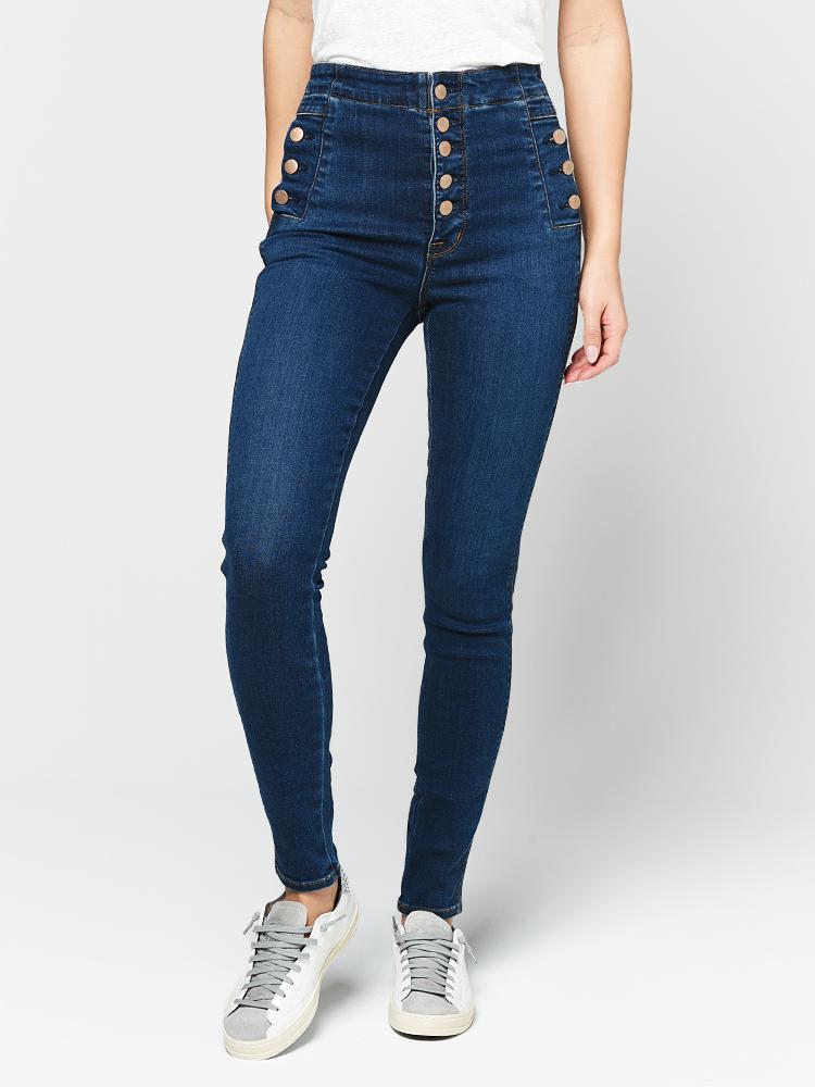 J Brand Women's Natasha Sky Rise Skinny Jean - Saint Bernard