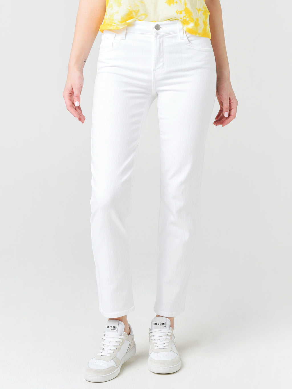J Brand Adele Mid Rise Straight Jean - Saint Bernard