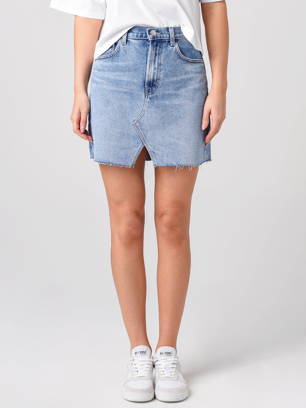 J Brand Women's Jules High-Rise Stretch Denim Skirt - Saint Bernard