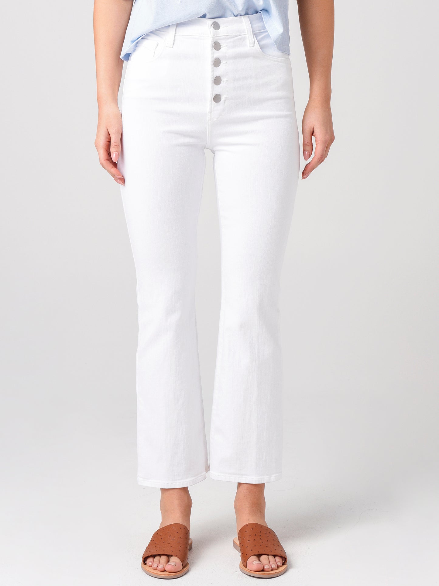 J Brand Women's Lillie High-Rise Cropped Flare Jean - Saint Bernard