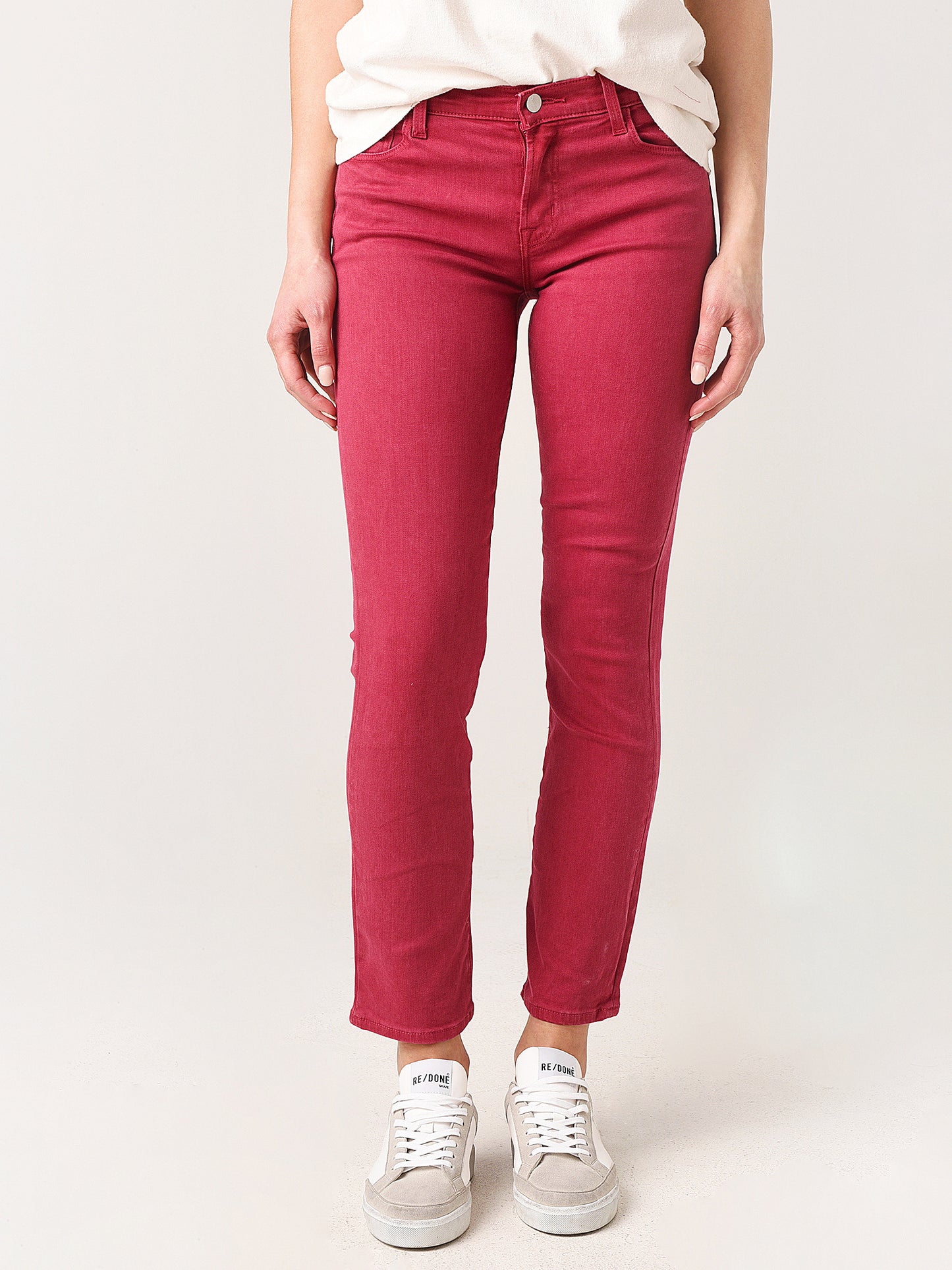 J Brand Women's Adele Mid-Rise Straight Leg Jean - Saint Bernard